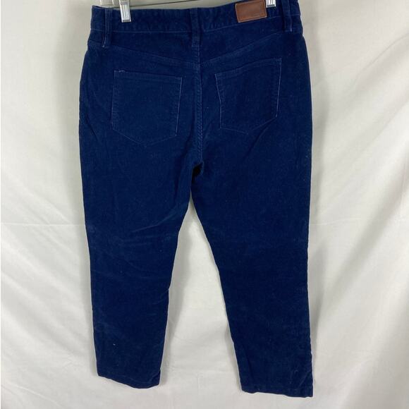 Lands End Blue Corduroy Mid Rise Pant Size 6 Petite - Picture 5 of 5